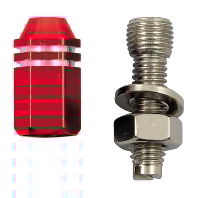 License plate mounts for those not afraid to attrack some attention. Don't forget to check out our style matching Trik Topz valve stem caps in our wheels chapter. 
Red