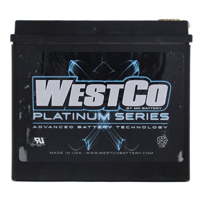 High quality AGM (Absorbed Glass Mat) sealed batteries of the WestCo Platinum Series. Maintenance free. No liquid. Vibration and heat resistant and a very low self discharge rate. Will out-power virtually all conventional flooded lead-acid and gel batteries of identical dimensions. 
Dimensions: Length 174.8mm X Width 101mm X Height 155mm
