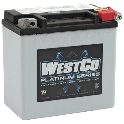 High quality AGM (Absorbed Glass Mat) sealed batteries of the WestCo Platinum Series. Maintenance free. No liquid. Vibration and heat resistant and a very low self discharge rate. Will out-power virtually all conventional flooded lead-acid and gel batteries of identical dimensions. 
Dimensions: Height 145mm x Length 150mm x Width 88mm.