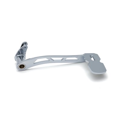 More leg room and a more natural brake operation. 
These brake pedals are noticeably longer than stock. 
Comes with a bronze bushing and grease nipple for an excellent life-span. 
Chrome plated. 
Note: brake pedal pad must be purchased separately. 
