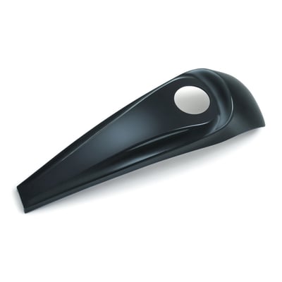 Gloss black. A smooth die-cast aluminum dash console by Jim Nasi Customs, giving the stretched tank look. Installs as a direct replacement. Fits Electra Glides, Street Glides and Road Glide models with Batwing fairings. 
Note: See 558888 (chrome Kuryakyn) or 505039 (black wrinkle import) for perfectly matching optional flush mount gas cap. 
Note: This gloss black version can be used as is or easily be painted in any desired bike-matching color.