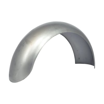 - 190mm wide. 
- 335mm radius. 
- 104cm long. 
- 2 mm thick. 
Manufactured by Penz Custombikes to help bike builders to create great one-off bikes. Fenders are available in a width and radius specific selection for that perfect precision tire-fit. Made from 2mm thick steel to give it both strength and great characteristics for welding. 

Note: Length is measured around the radius. Width is measured from inside to inside and mentioned for reference only.