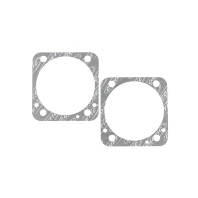 Front & rear gasket for one engine. .020" fiber, a premium hi-temperature, hi-density creep resistant material that requires no re-torquing, no additional sealants, is fuel resistant and asbestos free.