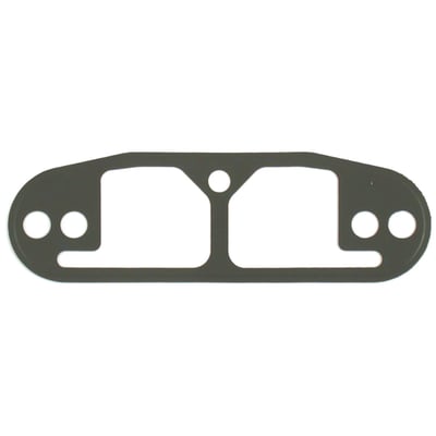 .010" thick (extra thin). Standard thickness is .020". 
SLS (Single-Layer-Steel) spring steel gaskets have .001" of high temperature viton rubber coating on both sides. They will not weep, extrude, tear or become brittle over time.