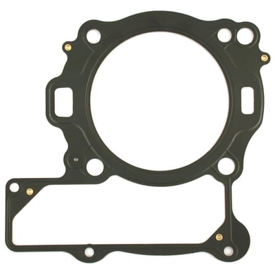 .025" MLS (Multi Layer Steel). 
MLS consists of a top and bottom layer of embossed stainless steel with both side coated with 250°C high temperature polymer rubber layer. The inner ring(s) are also stainless steel. The gasket layers are rivited together, outside the gasket surface, for ease of installation. The outer layers are embossed and both sides coated with a 250°C resitant polymer rubber layer. MLS head gaskets eliminate the use of dowel pin o-rings.
