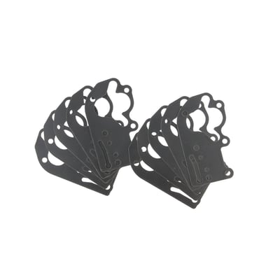 RCS (Rubber Coated Steel). An embossed steel core with a .001" thick coating of heat resistant nitrile rubber on both sides. 
OEM replacement reference 26246-68, 26246-68A. 