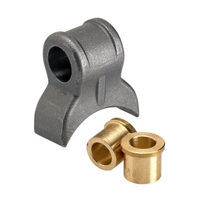 Weld-on investment cast chromoly bung for frames with a 1-1/2" backbone. Includes self-lubrication bronze bushings for a durable smooth action. 