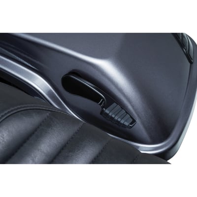 Gloss black; A380 aluminum; Direct replacement for stock latch levers. 
OEM replacement reference 90200903 (left), 90200902 (right))
