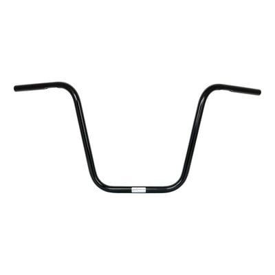 Black powder coated; Steel; Dimpled; With approval; Approx. dimensions: 96cm wide x 40cm high x 16cm pullback x 32cm center width. 
Note: Check your local MCS dealer or the MCS sales department for exact type of approval and validity on bike model and years on the test report.