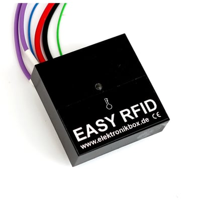 RFID (Radio Frequency Identification) allows wireless ignition-on & starting on 2-8 centimeters distance with a pushbutton equipped tag. The Easy Keyless RFID comes with 3mm mounting holes and, in contrast to some other RFID units, in stand-by mode it hardly uses any power that could drain your battery. Only after the 'tag' is placed near the Antenna is Easy Keyless RFID unit activated and the Red LED will turn to Blue, and the power to the Bike is switched on. Dimensions: 50x50x15mm.
