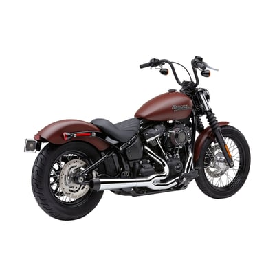 Chrome with black end cap. Mean and fast, in looks, sound and performance. Perfect for a tracker, rodder or other performance orientated set-up. Designed with equal length header pipes, like any exhaust system that is made to perform. Chrome plated with a 4" diameter black powder coated end cap for a visual snap.