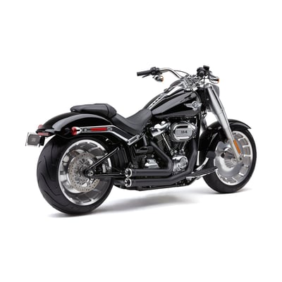 Black with chrome tips. Cobra's Speedster systems combine traditional styling and modern performance technology. These Speedster Shorts offer double barrel shotgun-styled pipes featuring full-length, 222-degree heat shields and finished with a set of Race-Pro style tips, black tips on chrome pipes and chrome tips on black pipes. The Cobra PowerPort technology helps to increase overall power from idle to redline, delivering the type of power increase you'd expect from a 2-into-1 system while retaining the clean classic lines of 2-into-2 pipes.