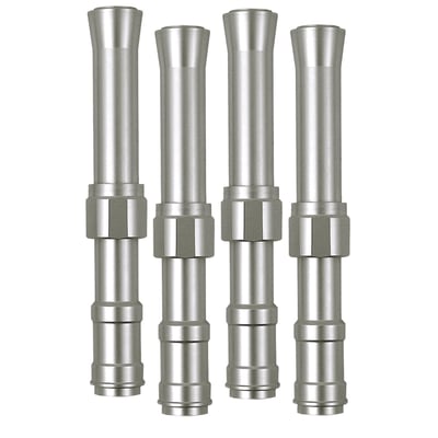 Silver anodized. The High Tech sophisticated look is yours with these quality European made anodized pushrod covers. Kits consists of lower covers, spring covers and retainers, unless mentioned differently. Parts are compatible, and must be used, with stock style components like inner pushrod covers, springs, and seals.