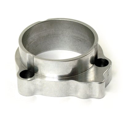 Used on S&S Super E and G carburetors to mount a clamp-on style K&N or similar air cleaner element. 
Bracket comes with a 62mm outside diameter ring.