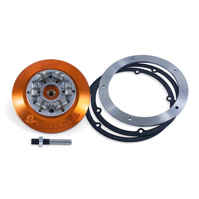 Fits under stock primary, with cable operated clutch. Fits all existing Scorpion clutches. This later design 'low-profile' version will fit in combination with the stock primary housing.