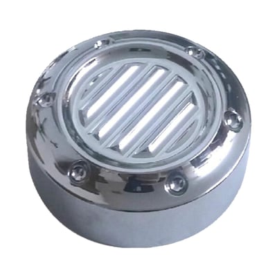 CNC machined billet aluminum. Replaces stock cover of the engine oil dipstick. Snap-on installation.