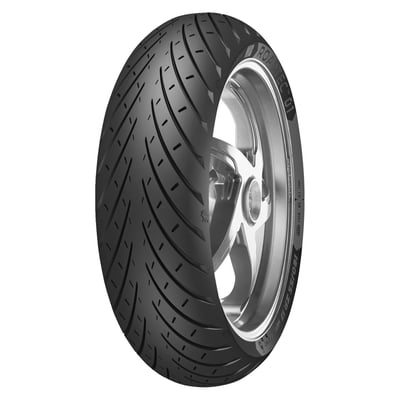 The top in Sport-Touring. Increased mechanical grip on wet surfaces or roads with less grip with good mileage. Consistent performance around town or highway with a polymeric matric blend to fill-in micro-spaces in the rubber for increased tire contact, elasticity and adhesion. 
- 18 inch. 
- Rear. 
- TL.