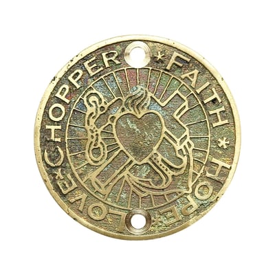 Vertical mount holes. Sand-cast brass with an un-polished finish for that true old-time look. All are made in-house by hand in small quantities ensuring exclusivity. 

Note: Physical dimensions of 2-hole point covers are identical. However 70-99 B.T. (excl. TC) and 04-up XL come with horizontal mount holes, 71-03 XL models have vertical mount holes. This influences images and/or text once installed.