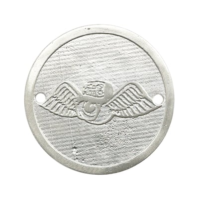 Horizontal mount holes. Sand-cast aluminum with an un-polished finish for that true old-time look. All are made in-house by hand in small quantities ensuring exclusivity. 

Note: Physical dimensions of 2-hole point covers are identical. However 70-99 B.T. (excl. TC) and 04-up XL come with horizontal mount holes, 71-03 XL models have vertical mount holes. This influences images and/or text once installed.