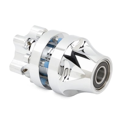 Single flange. With 3.25" brake rotor bolt circle diameter and 56.3mm ID (mount style 'A'). 
All Ness wheels are precision machined from radial forged 6061-T6 aluminum and structurally tested. The special hidden hub design includes wheel bearings. Both are installed and
pre-set by Ness for optimal radial and lateral runout accuracy. 
Wheels are compatible with both ABS and non-ABS models. 
Each hub includes several ABS outer rings. 

How to order a Ness wheel: Rims and hubs are sold separately. All hubs fit all rims. So pick the hub that will fit your bike, then choose the wheel style, width and diameter you desire