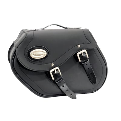 Capacity 22.4 liter per bag. Dimensions 43cm long x 29cm high x18cm deep. Bags are made of Iparex, a strong synthetic leather look material which has superior strength, is waterproof and maintenance-free. Comes with genuine leather finishing. LongRide saddlebags only without mounting brackets. Designed to be used with model specific or universal 'Click & Lock' LongRide saddlebag brackets. 

Note: Model specific saddlebag brackets are required and sold separately. 
Note: Some models will require turn signals relocated to the rear of the fenders struts.