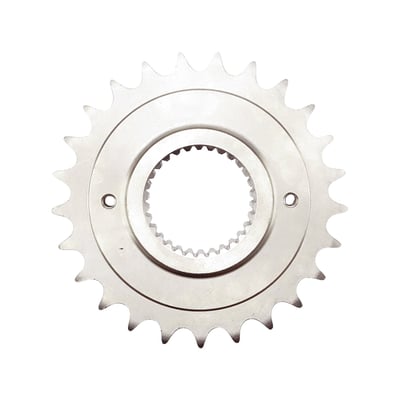 .300" (7.62mm) offset; Used when converting from belt to chain drive; CNC machined; 8620 alloy steel; Heat treated; Nickel plated