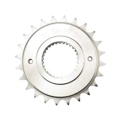 1.060" (26.92mm) offset; Used when converting from belt to chain drive; CNC machined; 8620 alloy steel; Heat treated; Nickel plated