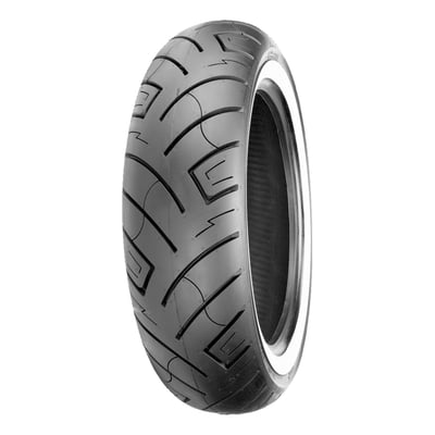 Specifically designed for cruisers. 
Rubber compound formulated to provide maximum grip and comfort. 
Tread design includes functional siping and grooves for a lot of traction in wet and dry riding conditions. 
Aramid belted provides ample load capacity while also giving more stability. 
High mileage tire. 
WW Whitewall. 
TL. 
REINF.