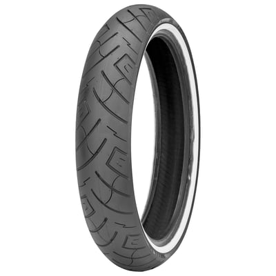 Specifically designed for cruisers. 
Rubber compound formulated to provide maximum grip and comfort. 
Tread design includes functional siping and grooves for a lot of traction in wet and dry riding conditions. 
Aramid belted provides ample load capacity while also giving more stability. 
High mileage tire. 
WW Whitewall. 
TL.