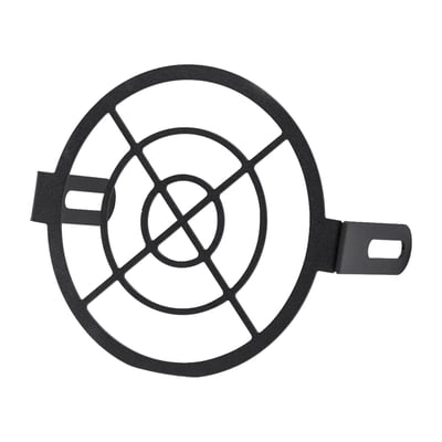 Sight style. Universal black powder coated steel headlamp grill. Made to offer headlamp lens protection, but also offers that tough 'ready for anything' look. Compatible with 7" (17.8cm) to 8" (20.3cm) headlamps. Compatible with most side mount headlamps. 
Note: Installation modifications may be required.