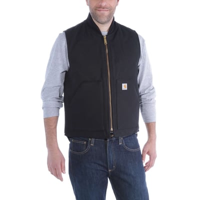 The Carhartt Firm duck insulated vest is water repellent and wind resistant, 12 oz Firm Hand Duck. A great extra layer.
• Relaxed fit
• Wind Fighter™ - Wind resistant
• Rib knit neck finish
• Two lower front patch pockets with lining
• Left inside pocket with hook-and-loop closure
• Full-length front zipper with interior storm flap
• Drop-tail hem for added coverage
• Triple stitched main seams
• Carhartt label sewn on pocket
• Woven
• 12 oz/yd² - 407 gsm
• Firm Duck
• Nylon lining quilted to arctic-weight-polyester insulation
• 100% Cotton