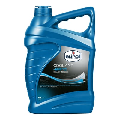 5 liter. Engine coolant. Blue Coolant meets the BS6580 standard recommended for all cooling systems of combustion engines and other heat transfer systems. Based on ethylene glycol and formulated according to European car manufacturers instructions, the pre-diluted cooling fluid contains additives, protecting against corrosion and foam-building. It is completely safe for rubbers, plastics, metals, aluminum and alloys and provides a permanent, guaranteed protection against freezing up to -26°C / -36°C. Performance level: BS 6580, ASTM D3306.