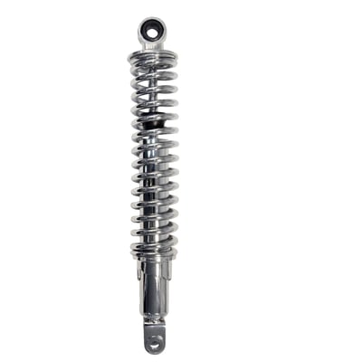 Chrome, without shroud. OEM style reproduction. Rear shock absorber for stock style replacement. Replaces OE 52400-405-013 and 52400-410-013.