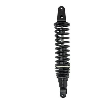 Black springs, black damper, black shroud. OEM style reproduction rear shock absorbers for stock style replacement. Shock absorber set length 330mm. Comes with dual springs with clevis to clevis mounting.