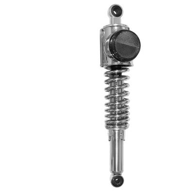 With amber reflector. Chrome plated. OEM style reproduction rear shock absorbers for stock style replacement. Replaces Kawasaki OEM 45014-072.