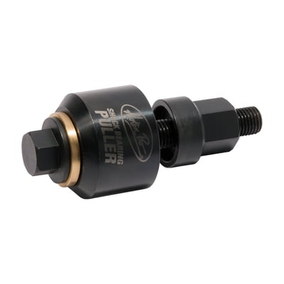 Safely removes and installs the upper spherical bearing on rear shocks; Durable hardened tool steel construction; Corrosion resistant black oxide coating; Reversible puller cup with cutaway fits a wide variety of shock reservoir and compression adjuster configurations; brass thrust washer