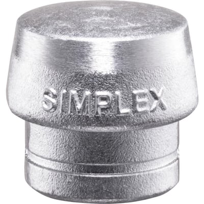 Used as optional or replacement insert. 
Simply installs into your Halder hammer head housing allowing you to fine-tune your mallet, with single or even dual component inserts materials in one mallet for optimum versatility. 
Insert is made from Soft metal. Durable and offer high impact. 
Hardness 5 on scale of 5. Heat resistant. Silver colored. 
Note: Soft metal inserts may not be installed in aluminum hammer head housings. 
Color: Silver. 
Diameter: 40mm. 
Weight: 120 gram.