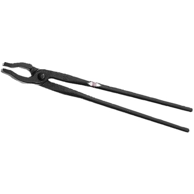 Weight: 1700 gram. 
Overall length: 600mm. 
C35 steel. 
Fundamental tool for any blacksmith to grip and hold while constructing or modifying parts. Manufactured from C35 medium carbon non-alloy steel.