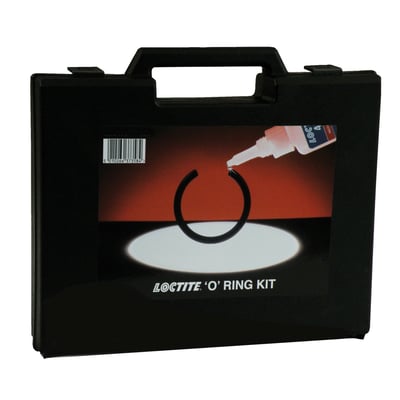 A true DIY o-ring kit that allows you to manufacture your own o-ring on the spot, with exactly the right dimension. Includes rubber strings in 5 diameters, an o-ring cutting template (with 1.6mm, 2.4mm, 3.0mm, 5.7mm and 8.4mm diameter holes), safety knife and 20 grams of Loctite 406 instant liquid adhesive. The connection in the O-ring will be as strong as the actual rubber. Complete in hardcase with instruction manual.