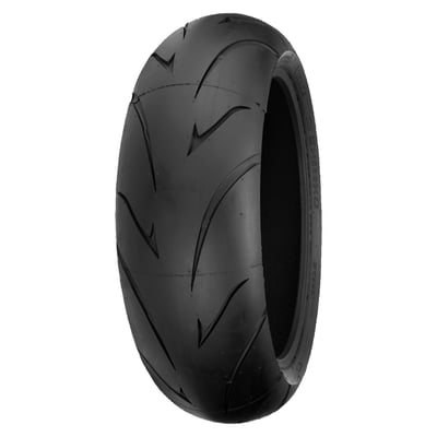 Single compound radial tire designed for Sport/Touring riding. Rear comes with Zero Degree JLSB (JointLess Steel Belted) technology. The front is Aramid belted. Overall fine and dependable handling. Tubeless.