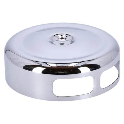 With cut-out. OEM replacement for HSR42 with standard center bolt mounting. Approx. dimensions 8" (20cm) diameter.