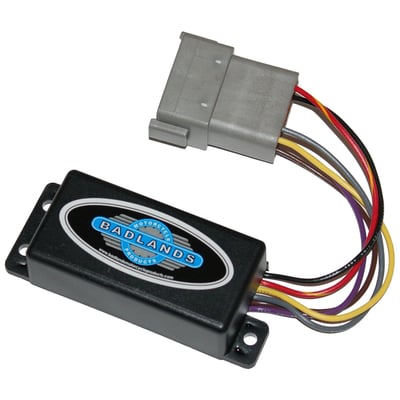 - Self-cancels after 11 seconds 
- Complete with 12-position male connector (compatible with OEM 68921-01D self canceling module) for plug 'n Play installation  
- Works with momentary switches (if using latching switches, the button will need to be pressed again after the signal cancels in order to reset the module) 
- Plug-in replacement for the stock turn signal canceller  
- Press the turn signal button once and after approximately 10 seconds flashing it will automatically shut turn signal off 
- Can manually cancel at each time, for fast lane change etc. 
- To re-activate, simply push again 
- Load equalizer allows running LEDs up to 70W per side 
- Solid state flasher and emergency flasher mode are built-in
Note: Works on models with an aftermarket ignition module only. 
Note 1: 2000-up H-D with the Delphi TSM/TSSM system run the ignition circuit through the OEM 12-pin security & self-canceling modules. This module will not fit earlier systems.