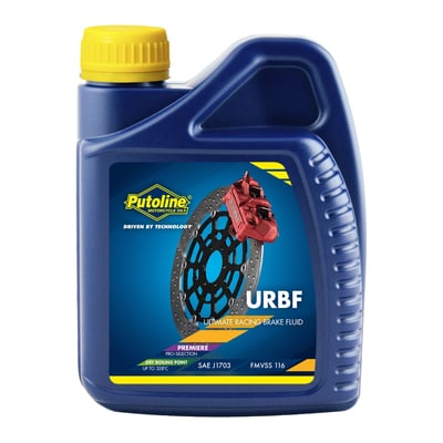 500 ml bottle. 
URBF stands for Ultimate Racing Brake fluid. It is developed for competition purposes to offer extremely high wet and dry boiling points to prevent brake fade under extreme braking. Compatible with ABS and ASR brake systems. Exceeds DOT 5.1 specifications.