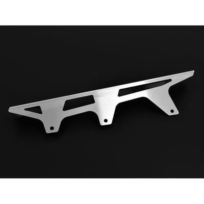 A chain guard is made to keep chain grease from being thrown around. It also is designed to catch the chain when it breaks, helping to prevent damage to bike, rider and passenger. The Zieger is both stronger and better looker than the OEM plastic guard. Manufactured from stainless steel with a silver finish. Offers a simple bolt-on installation, directly to the OEM chain guard mounting holes.