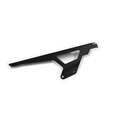 A chain guard is made to keep chain grease from being thrown around. It also is designed to catch the chain when it breaks, helping to prevent damage to bike, rider and passenger. The Zieger is both stronger and better looker than the OEM plastic guard. Manufactured from stainless steel with a black powder coated finish. Offers a simple bolt-on installation, directly to the OEM chain guard mounting holes.