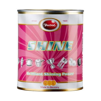 Cleaning and care for aluminum, chrome, steel, brass, copper, tin, etc. In one operation the surface is cleaned, preserved and a tarnishing removed. Achieves a brilliant high gloss.