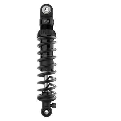 13" raised height. Standard springs. Matte black spring and black anodized preload ring. With 24-position wide-range rebound adjustability. Exclusive preload setting guide marks. Includes easy to use non marring plastic preload adjust wrench. Gas charged mono tube with internal floating piston (IFP). 1.5" 6061 T6 aluminum type III hard anodized body. Fully rebuildable and re-valvable. Advanced high flow, deflective piston velocity sensitive damping. With a 5/8" low friction, super finished hard chrome shaft.