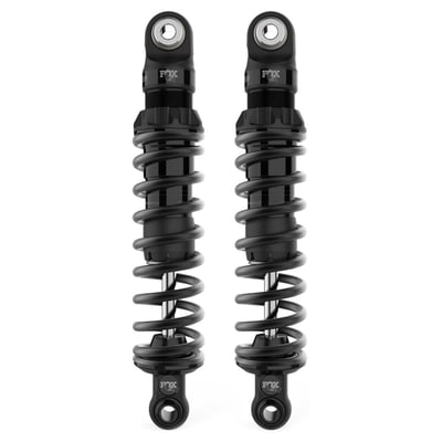 12" standard height. Standard springs. Matte black spring and black anodized Preload ring. Exclusive Preload setting guide marks. Includes easy to use non marring plastic preload adjust wrench. Gas charged mono tube with internal floating piston (IFP). 1.5" 6061 T6 aluminum type III hard anodized body. Fully rebuildable and re-valvable. Advanced high flow, deflective disc velocity sensitive damping. With a 1/2" low friction, super finished hard chrome shaft.
