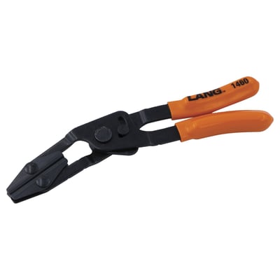 Small size. Used to pinch-off oil, fuel, vacuum radiator and other hoses as long as they are flexible. Professional quality. The patent pending narrow angled head is designed for best access in confined spaces. Plier comes with a self-locking mechanism that will hold the hose firmly. To unlock, simply pull plier handles apart.
Note: See 599160 3-piece set that includes small, medium and large pinch off pliers.