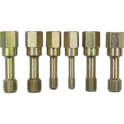 For internal threads. Incl. M6-1.00, M8-1.25, M10-1.50, M12-1.25, M12-1.50, M12-1.75. Used to restore damaged internal threads. This are special threaded restoring taps that ensure a good result and they are safer in restoring threads than using regular thread cutting taps and dies. Regular cutters are sharper and can easily further damage existing threads. Packed in a re-usable clamshell package. USA made. 

Note: Not suitable for cutting new threads.